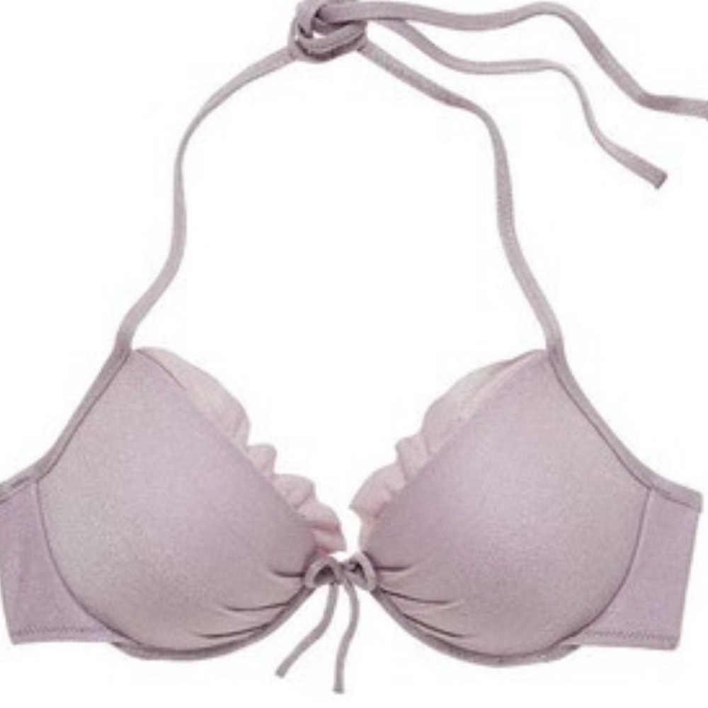 Victoria’s Secret Push up shimmer swim top in light purple